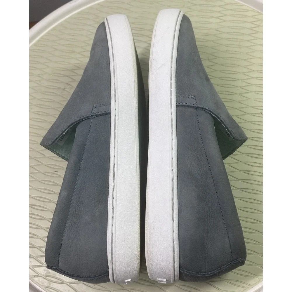 LL Bean Eco Bay‎ Womens Suede Leather Slip-On Shoes Green Comfort Flats 8.5M